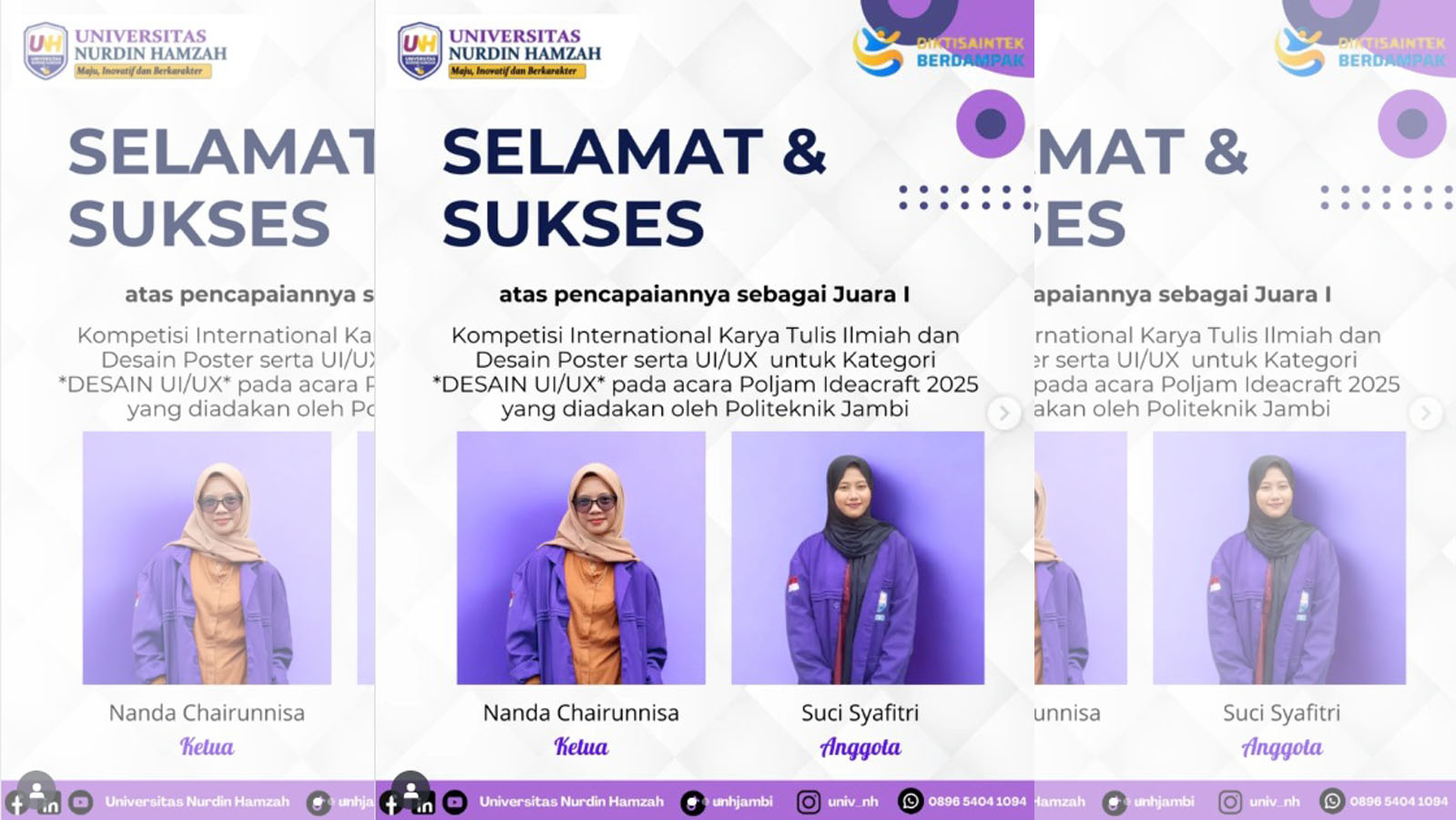 The Best Campus in Jambi: UNH Achieves Outstanding Recognition Through the Achievements of Fifth-Semester Informatics Engineering Students
